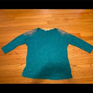 Women’s maurice’s green 3/4 sleeve shirt size L